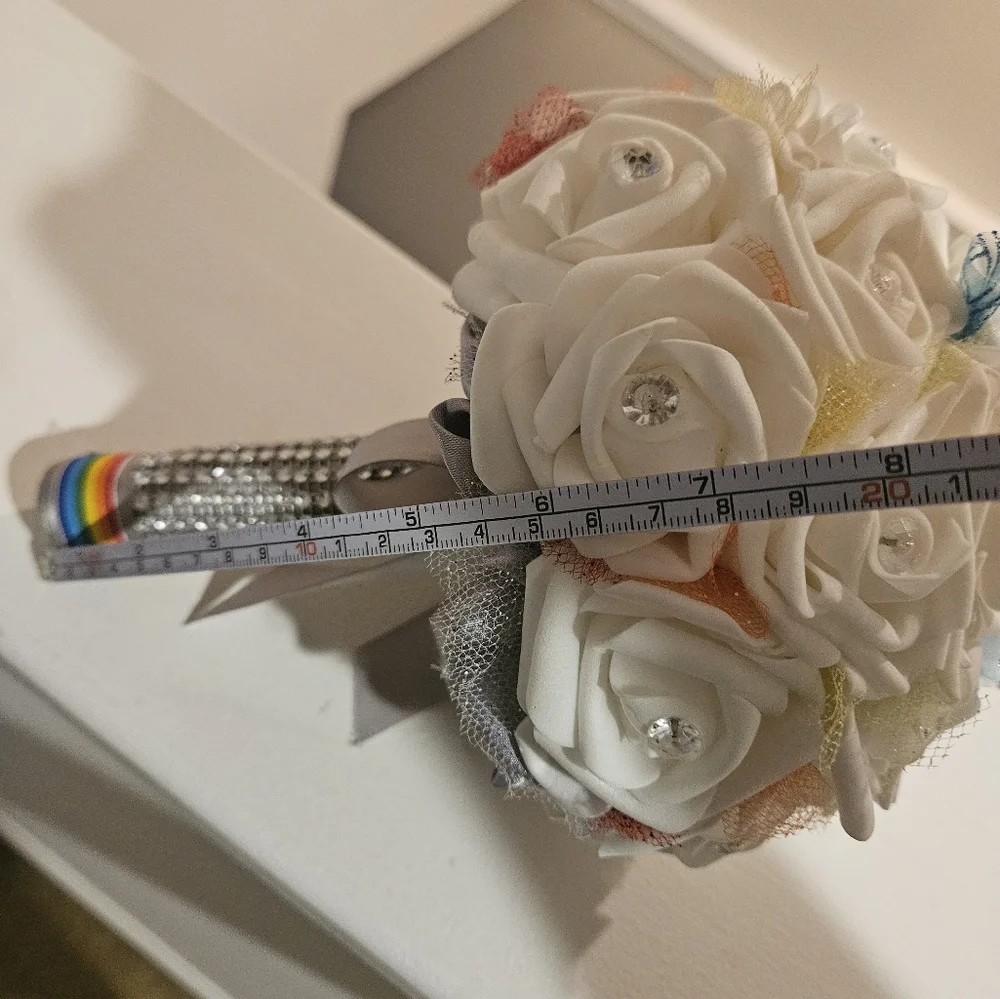 Rainbow artificial flower bouquet